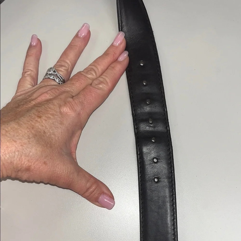 Men's Black Leather Belt